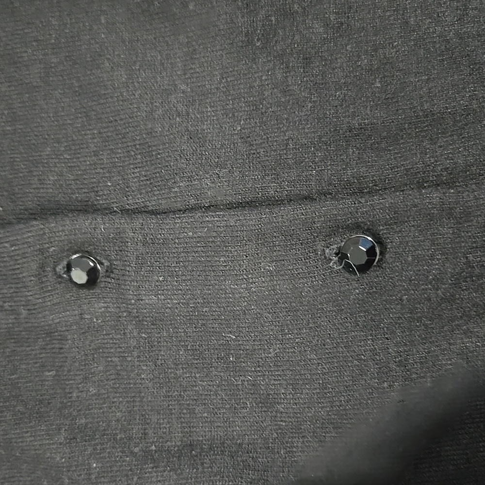 Express Black Rhinestone Button-Up Cardigan - Picture 12 of 13